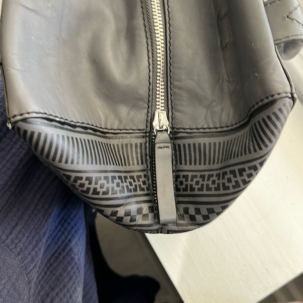 Jonathan Adler gray leather Satchel Bag with Structured Design - Picture 2 of 14